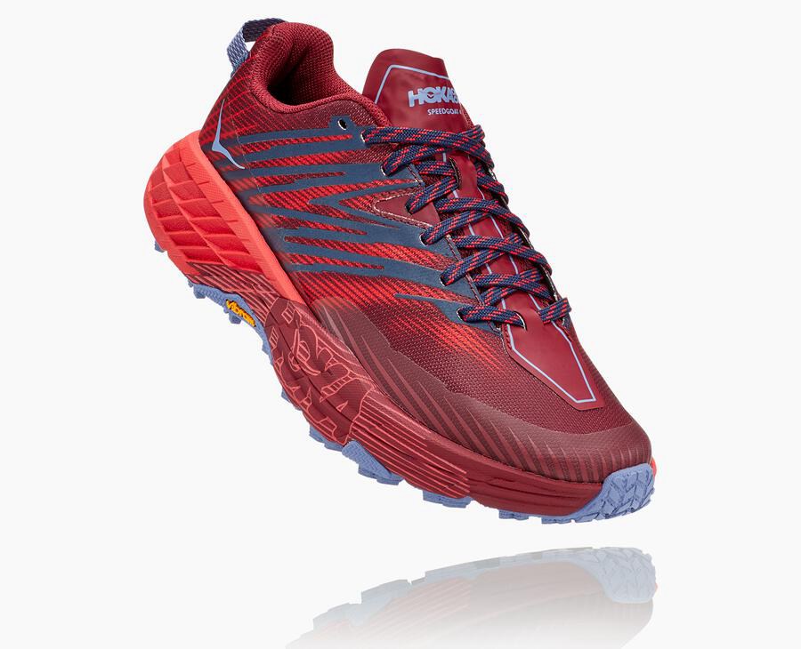 Hoka Australia One One Speedgoat 4 - Womens Trail Shoes Red - ONWPS-2349